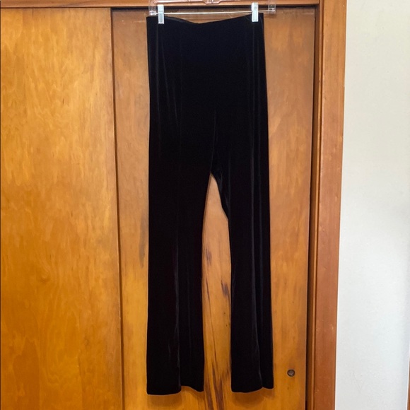 Maje NWT Black Velvet Pull On Wide Leg Pants Inseam 33” Leg Opening 10.5” Luxe - Picture 1 of 7